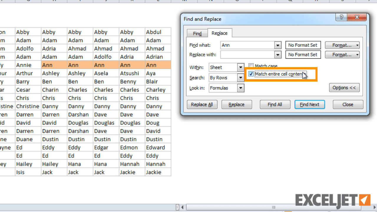 Excel tutorial How to find and replace formatted values in Excel